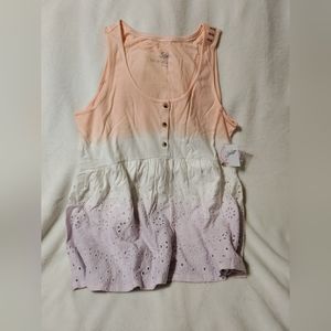 Justice dip dye babydoll tank top, 3 for 30.00